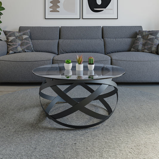 Firenze (Vetro Light Grey, Nero)